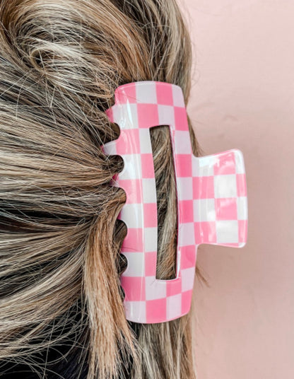 Checkered Hair Clips